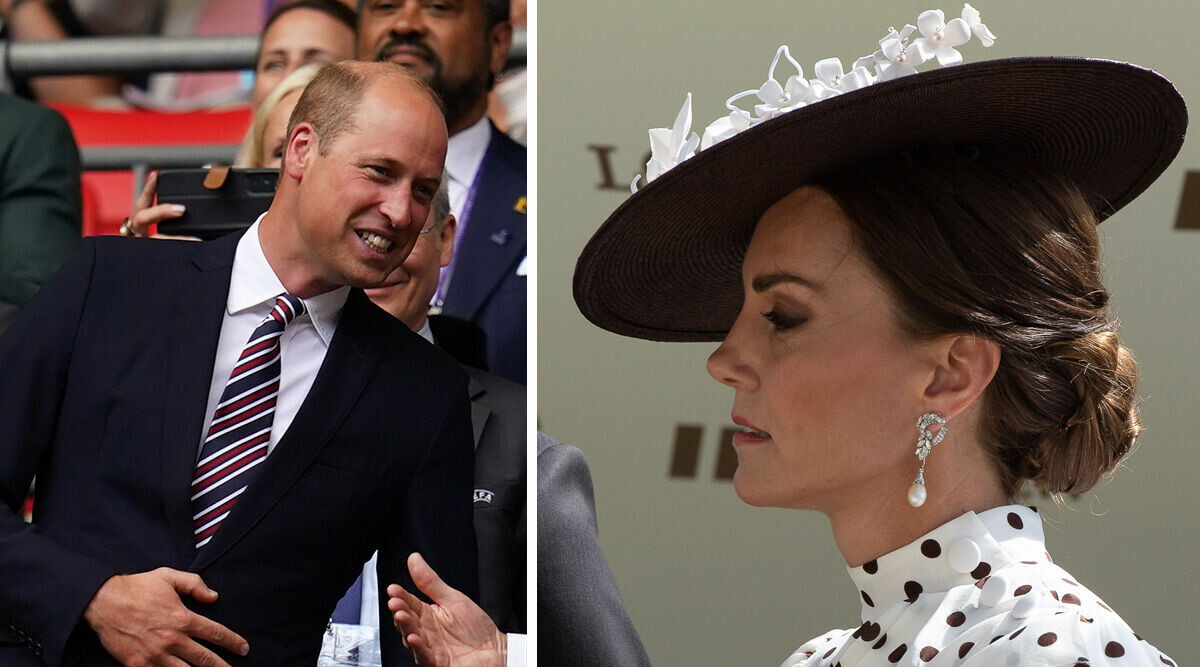 Prins William på Wembley – firar utan Kate