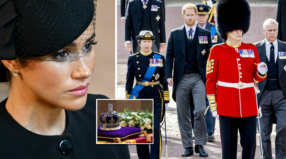 Meghan stoppades – fick inte gå bakom drottning Elizabeths kista