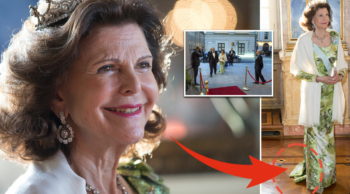 Kungens miss på röda mattan – trampade på Silvias släp