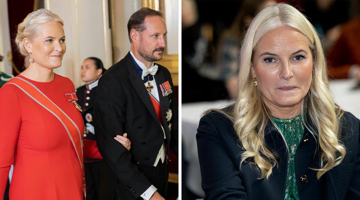 Bilden avslöjar! Bryter mot klädkoden mitt under Mette-Marits stora fest