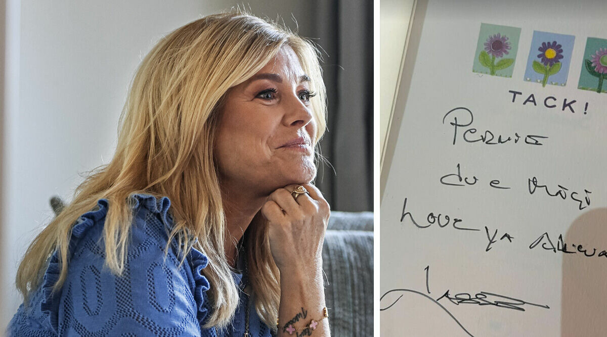 Pernilla Wahlgrens relation till kändismannen avslöjad – med hemligt brev: "Älskar dig"