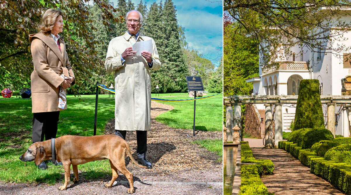 Nya bilder! Kungaparet är på Solliden – tog med sig hunden Brandie