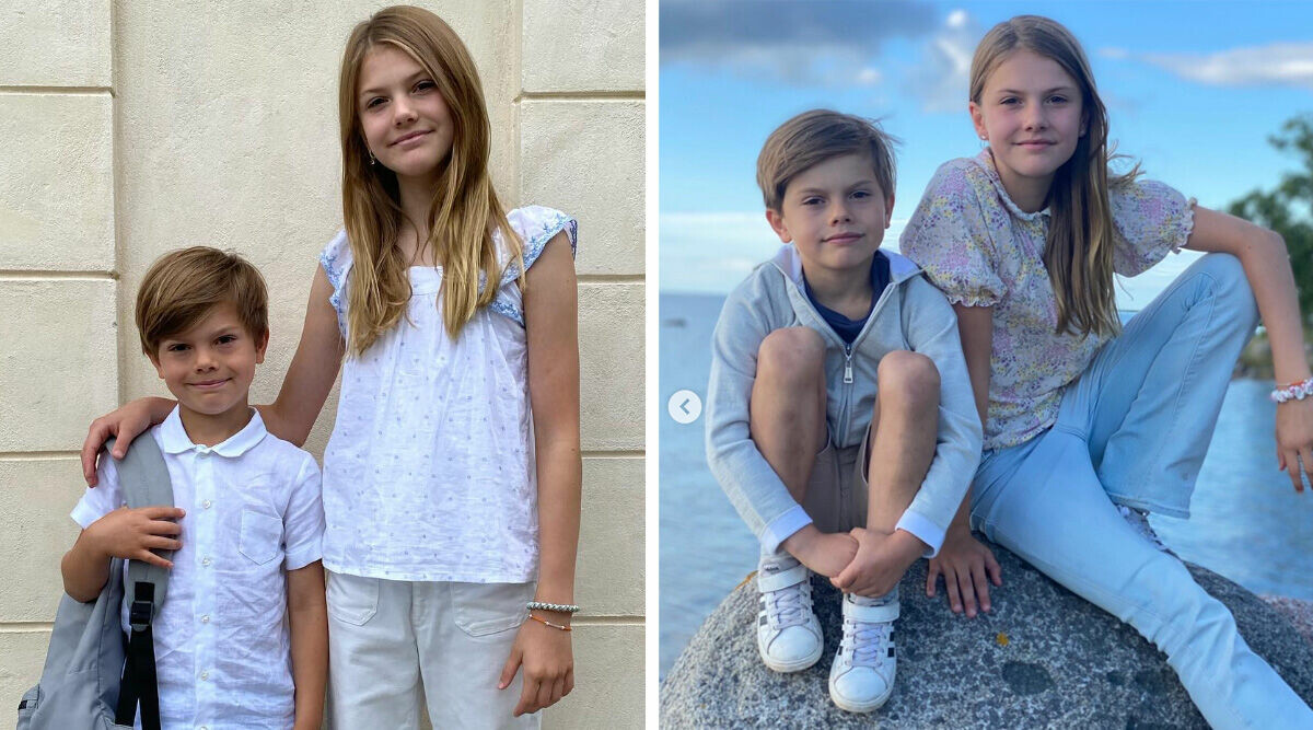 Skolstart! Victorias unika bilder från Estelle och Oscars sommarlov – och första skoldagen