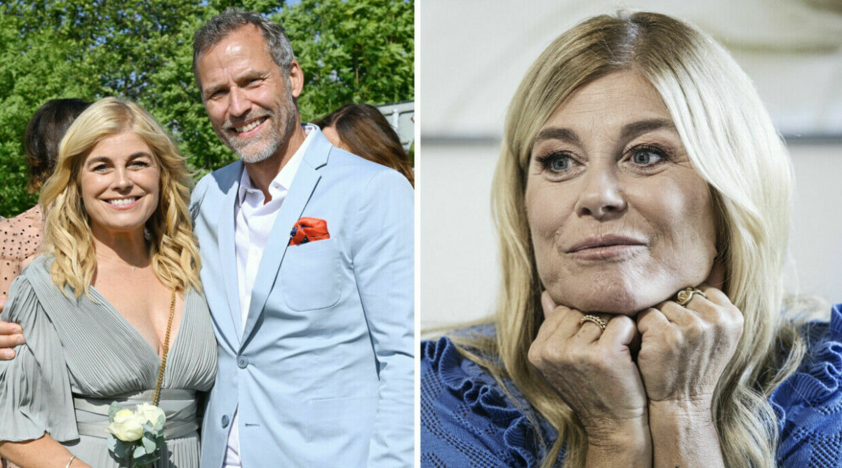 Pernilla Wahlgren tråkiga besked om sitt och Christian Bauers äktenskap: "Ligger på is"