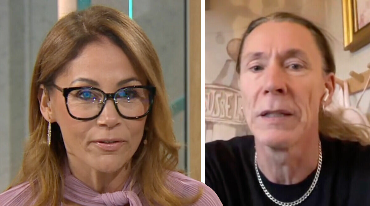 Reagerar direkt efter E-Types ord i TV4 – när nyblivna hustrun Melinda sitter bredvid