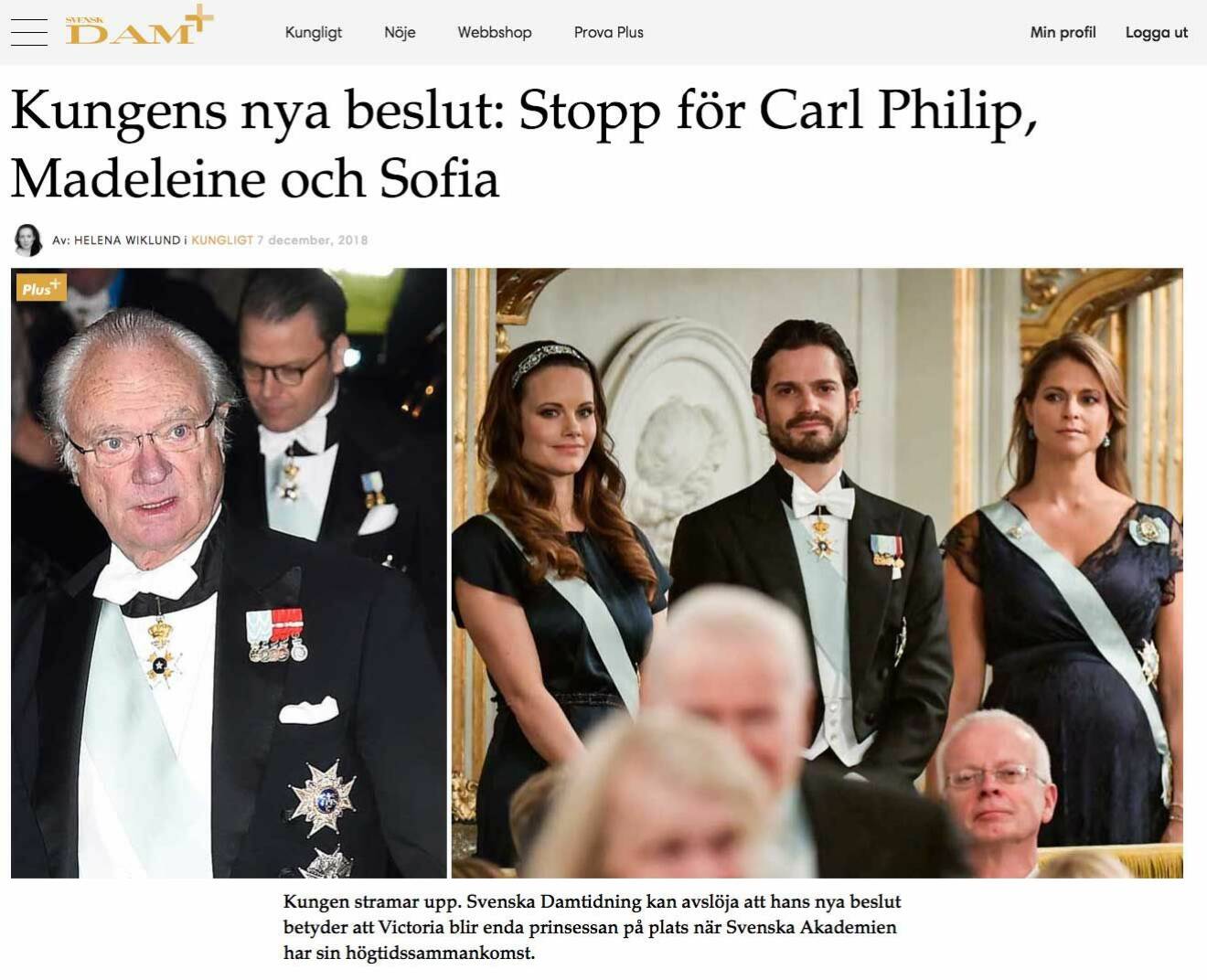 Kungens nya beslut: Stopp för Carl Philip, Madeleine och Sofia 