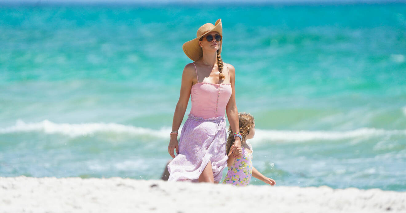 Prinsessan Madeleine och prinsessan Adrienne på Miami Beach