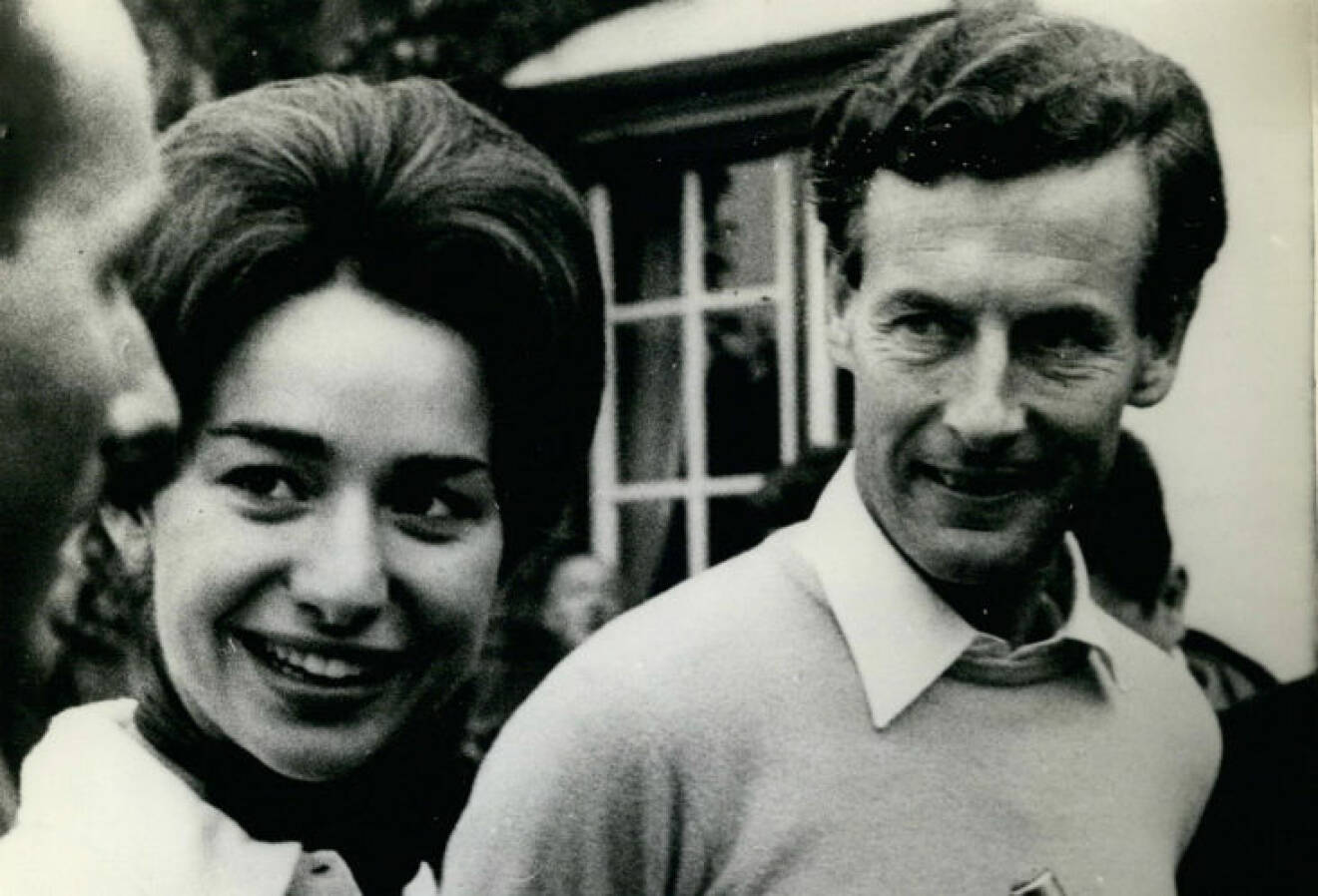 Peter Townsend och Margaret-kopian Marie Luce som han gifte sig med.