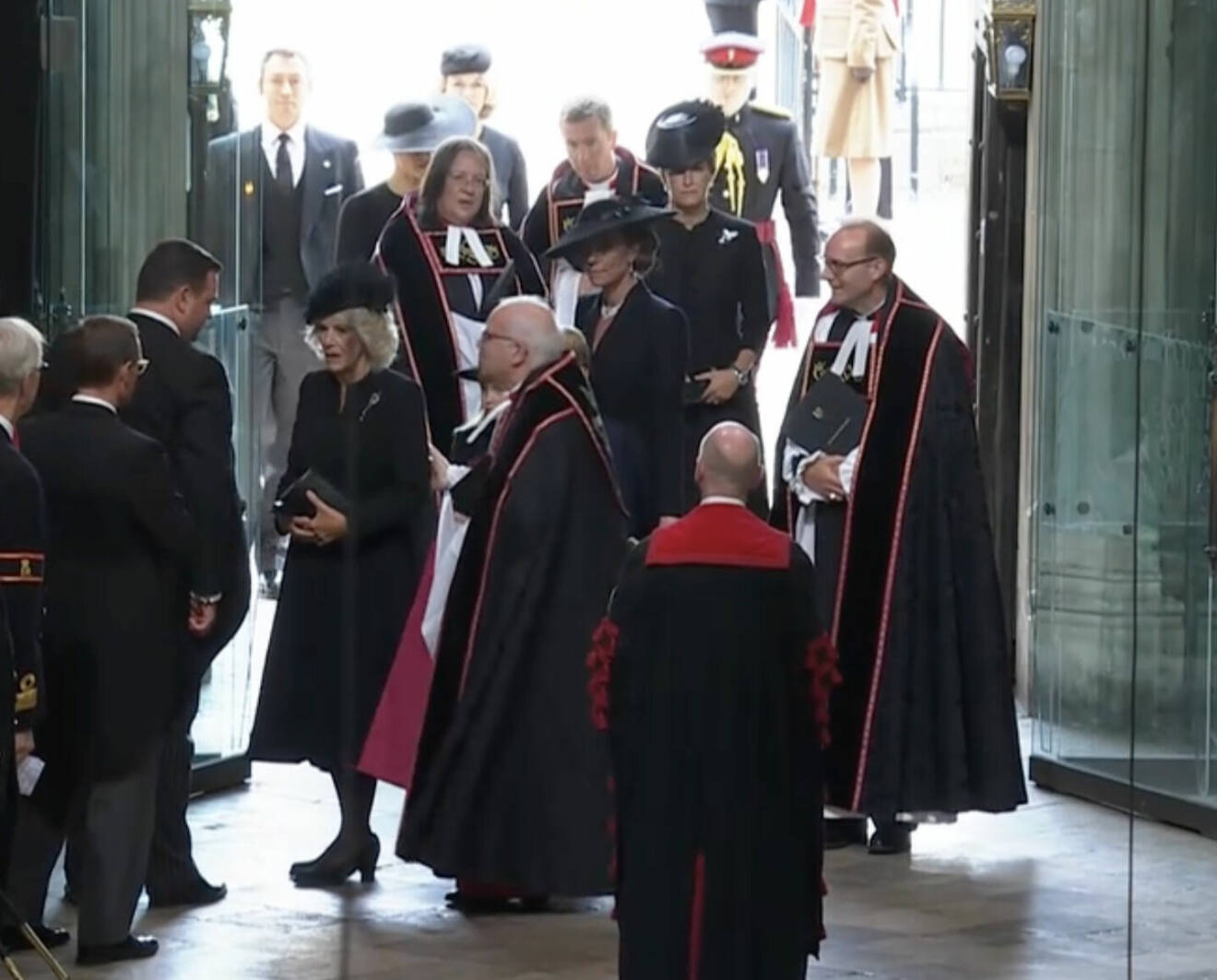 Drottning Elizabeths begravningsceremoni i Westminister Abbey