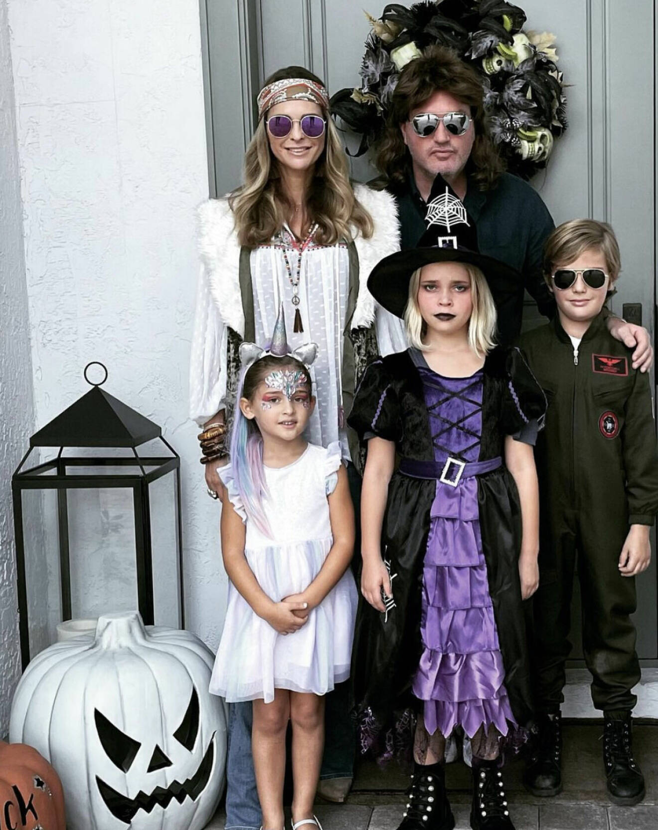 Prinsessan Madeleine med familj i Halloween-utklädnad