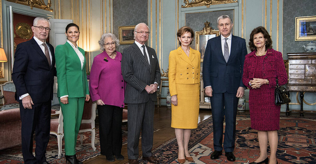 Kungafamiljen tillsammans med Margareta av Rumänien och Prins Radu