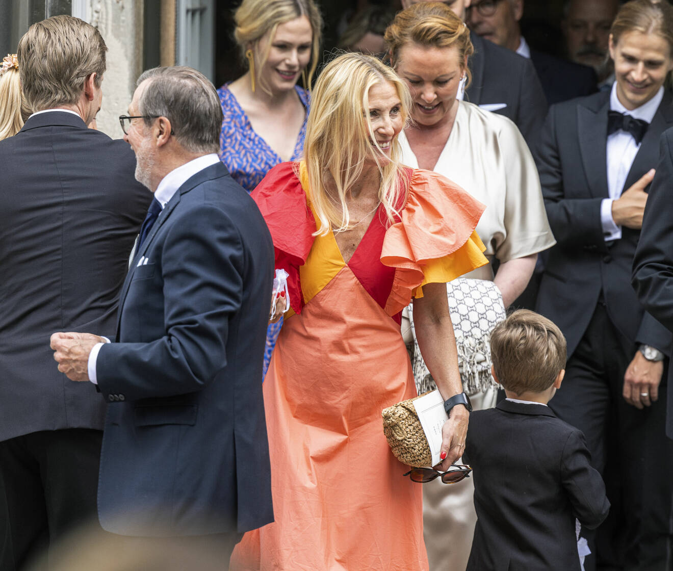 Prins Daniels syster Anna Westling Söderström på sin kusin Sara Westlings bröllop