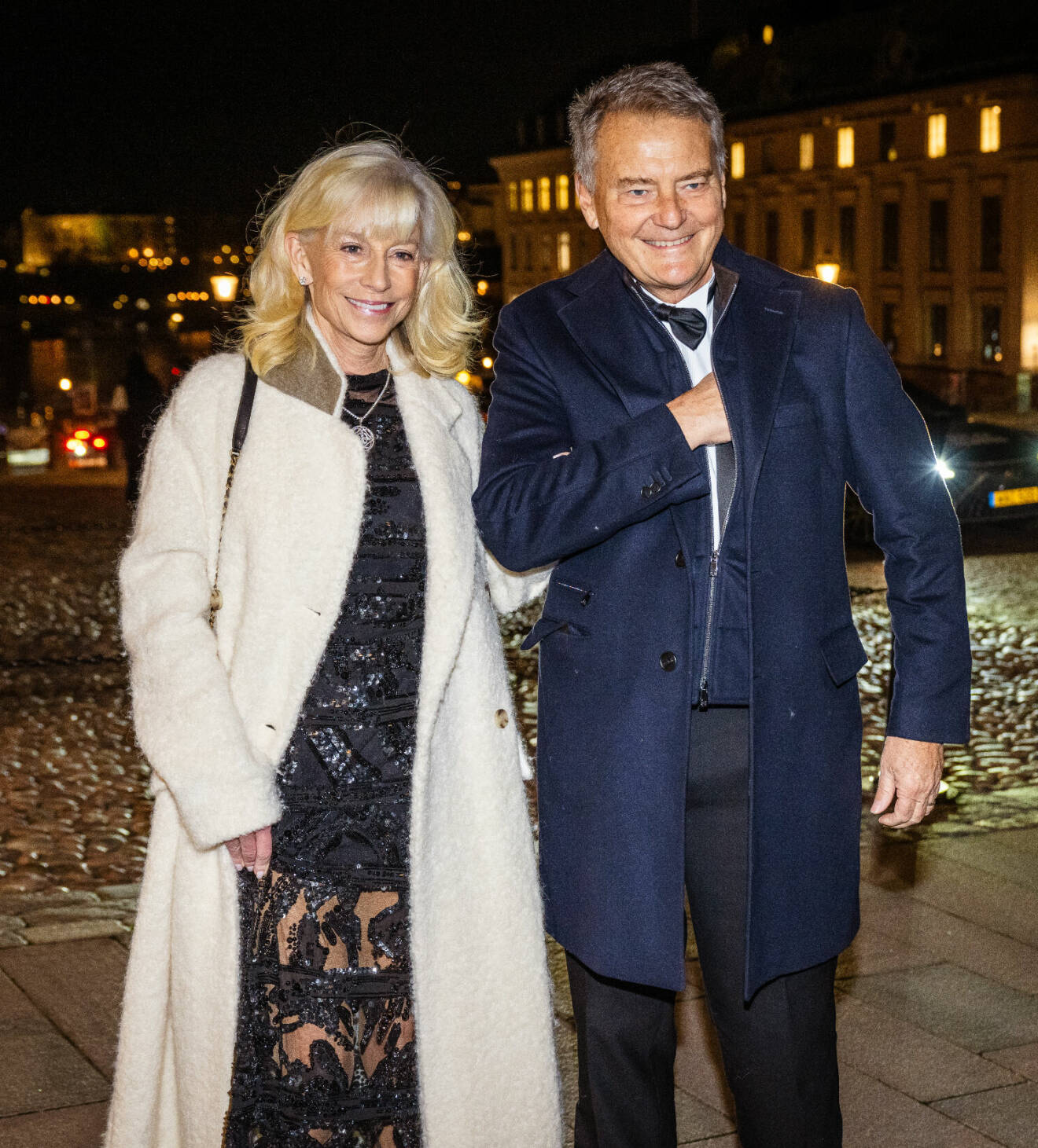 Louise Julian och Carl-Henrik Svanberg på prins Daniels 50-årsfest på slottet