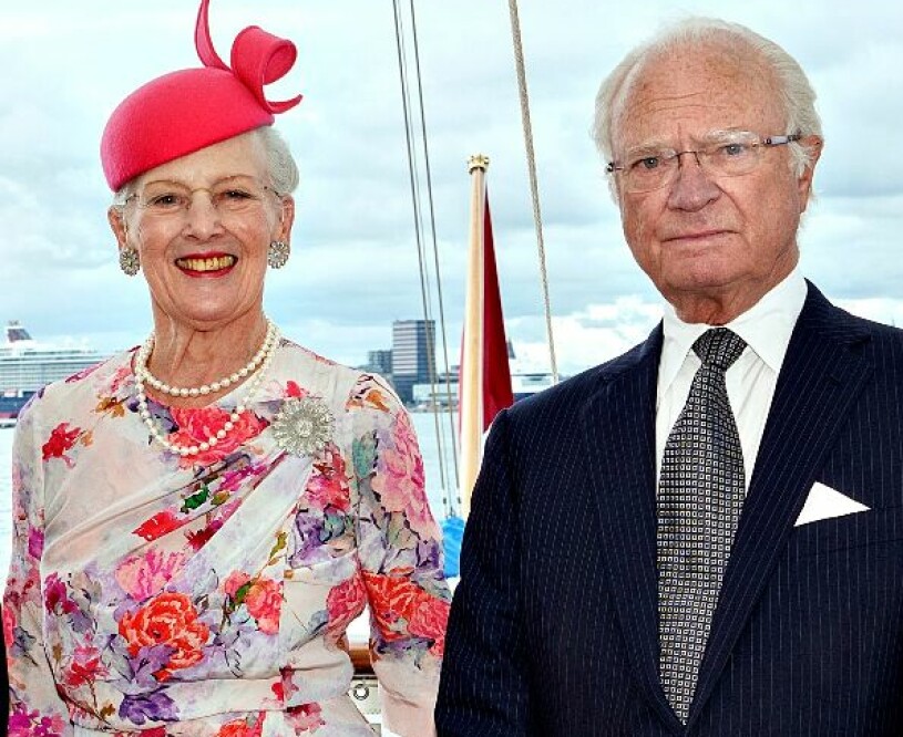Kungen med sin kusin drottning Margrethe. Kungen med sin kusin drottning Margrethe