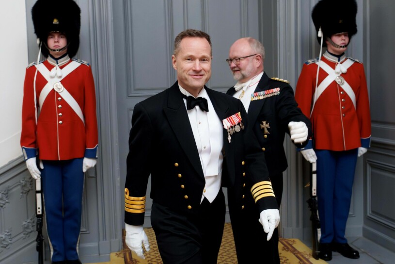 Klädkoden var stor mässdräkt. Gäster vid 2023 års Hæderstegnsmiddage – drottning Margrethes middag för det danska försvaret