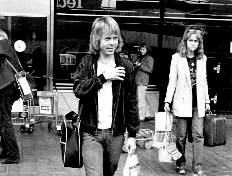 Liza Öhman och Björn Ulvaeus på turné med Abba.