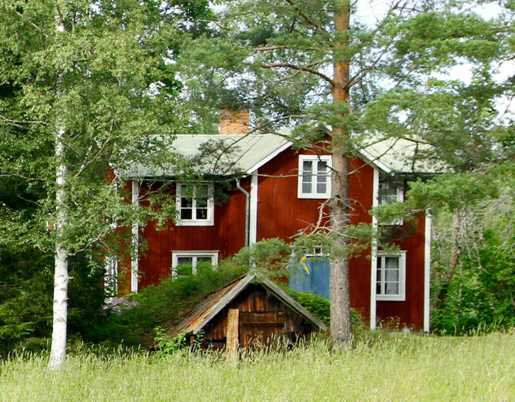 I det här huset växte Olle Westling upp. Familjen Westlings hus i Acktjära.