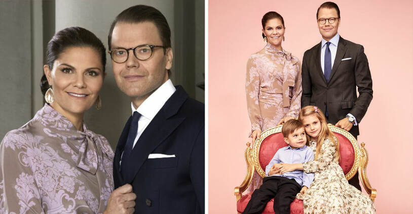 Kronprinsessan i Acne-klänningen på familjefoton tidigare.