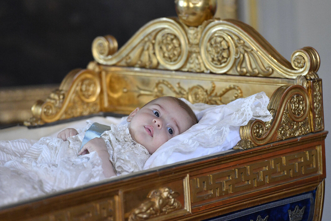 En bild från lilla Adriennes dop, 2018. Prinsessan Adriennes dop
