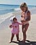 Miami-prinsessan Leonore på stranden med sin lillasyster Adrienne.