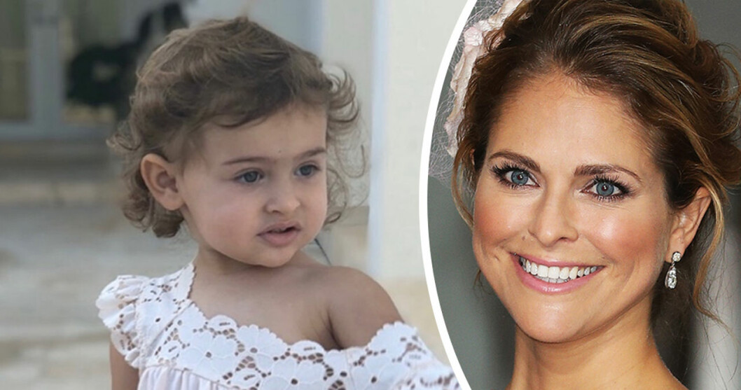 Prinsessan Adrienne, med tydliga drag av både pappa Chris och mormor Silvia.