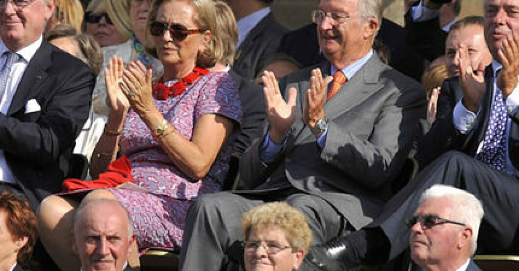 Kung Albert och drottning Paola på sin guldbröllopsdag.
