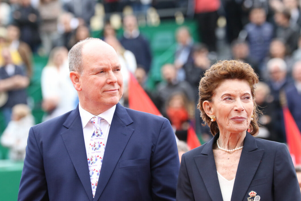 Furst Albert med sin kusin. Furst Albert med sin kusin Elisabeth-Anne de Massy.