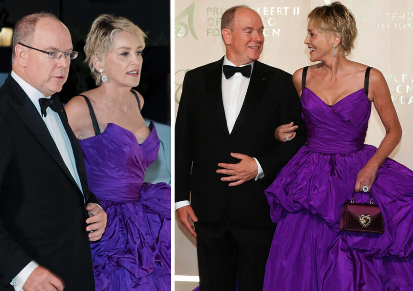 Furst Albert med Hollywood-drottningen Sharon Stone. Furst Albert Sharon Stone