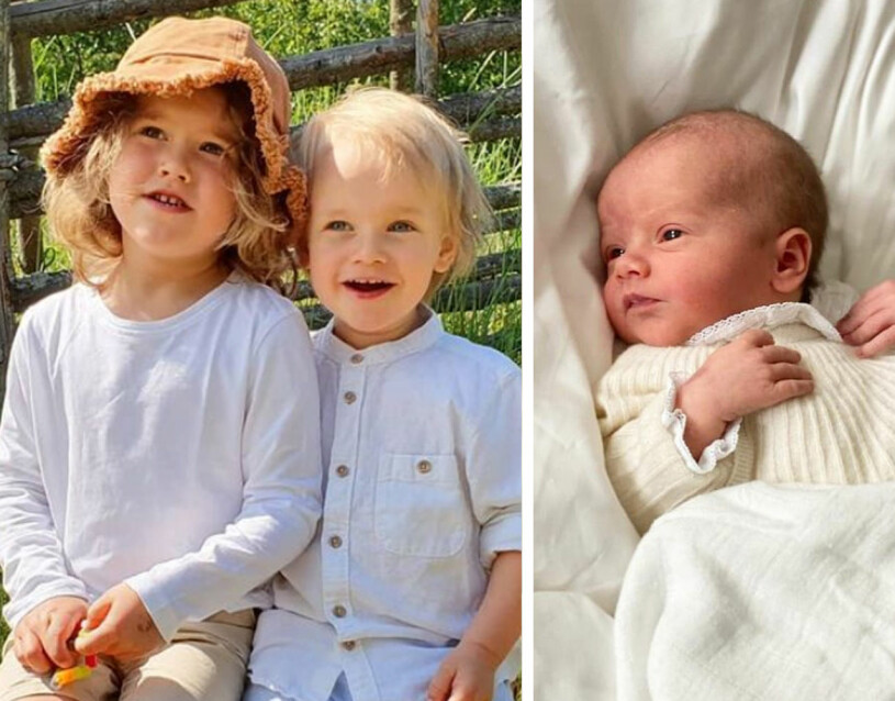 Prins Alexander, snart fem, prins Gabriel, drygt tre. Och så prins Julian som bara är fyra dagar gammal. Prins Alexander Prins Gabriel Prins Julian