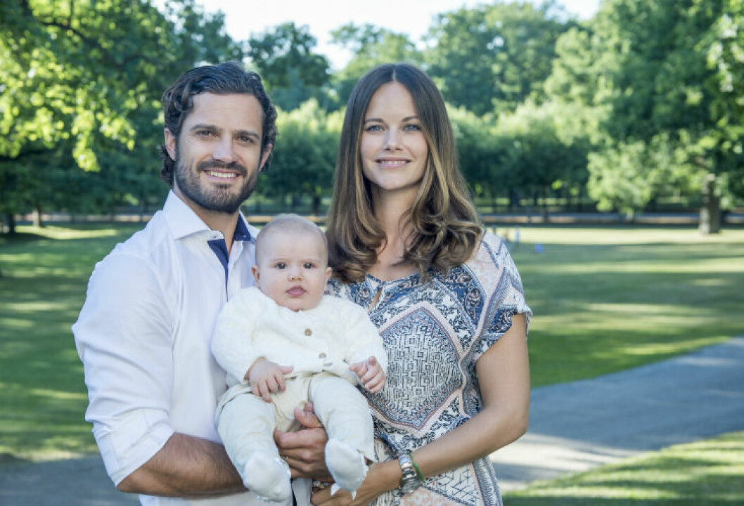 Prins Carl Philip, Prinsessan Sofia och Prins Alexander. Augusti 2016.
