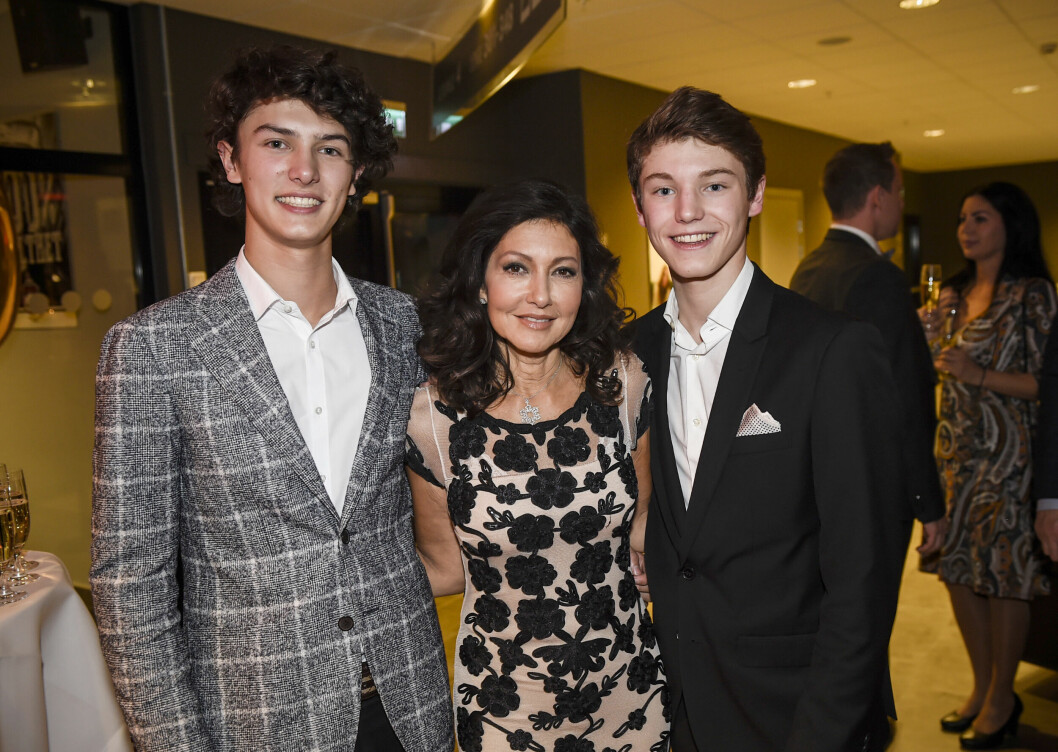 Grevinnan Alexandra tillsammans med Nikolai och Felix