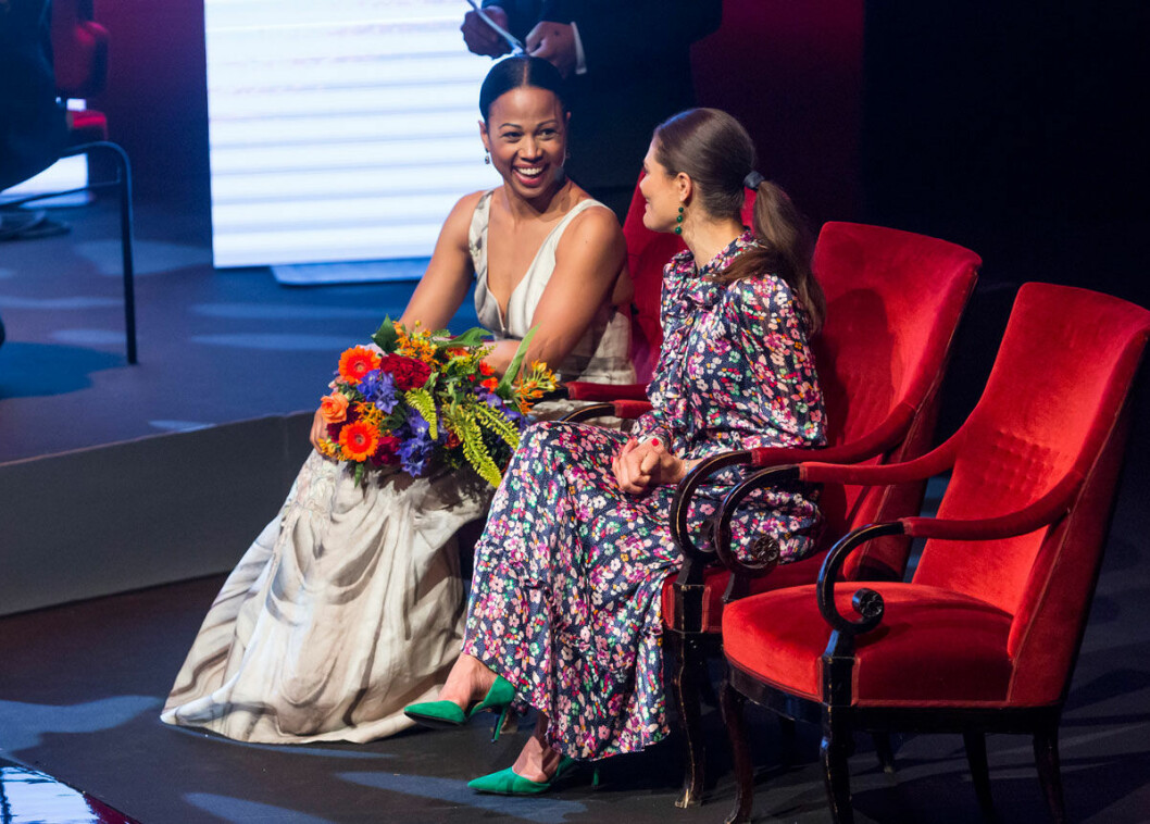 Alice Bah Kuhnke med kronprinsessan Victoria. Alice Bah Kuhnke med kronprinsessan Victoria.
