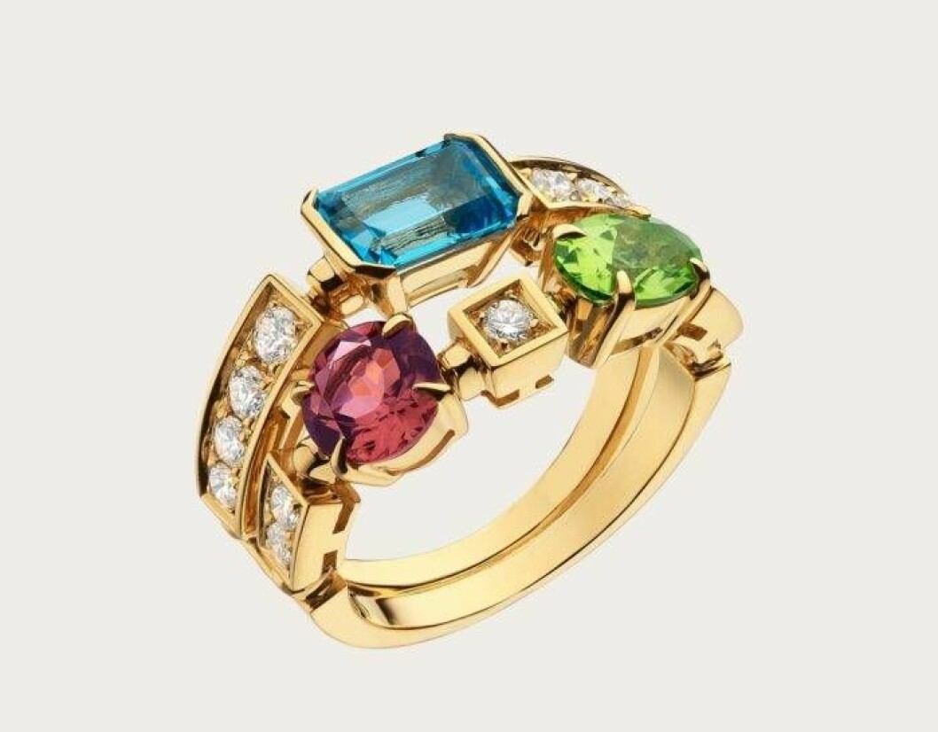 En produktbild på Victorias vackra ring! Allegra ring från Bulgari