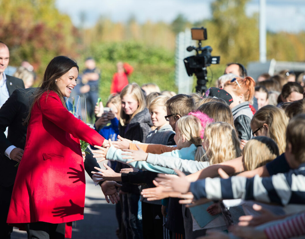Så här såg det ut första gången Sofia kom till Älvdalen som prinsessa. Sofias första besök i Älvdalen som prinsessa.