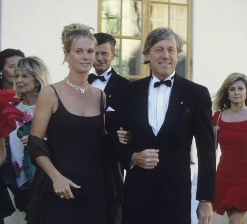 Viktor Philipsons föräldrar: Aje Philipson och hans dåvarande fru Gisela på kungens 50-årsfest på Drottningholm 1996. Anders Aje Philipson Gisela Schöön Calabro