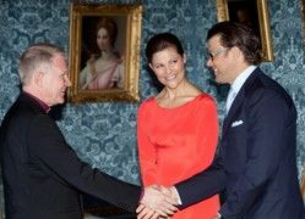 Ärkebiskop Anders Wejryd, kronprinsessan och Daniel Westling. Ärkebiskop Anders Wejryd, kronprinsessan och Daniel Westling.