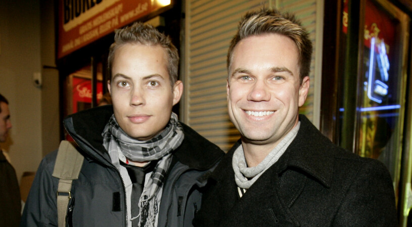 Henrik och Anders då de bara hade varit ett par i något år.