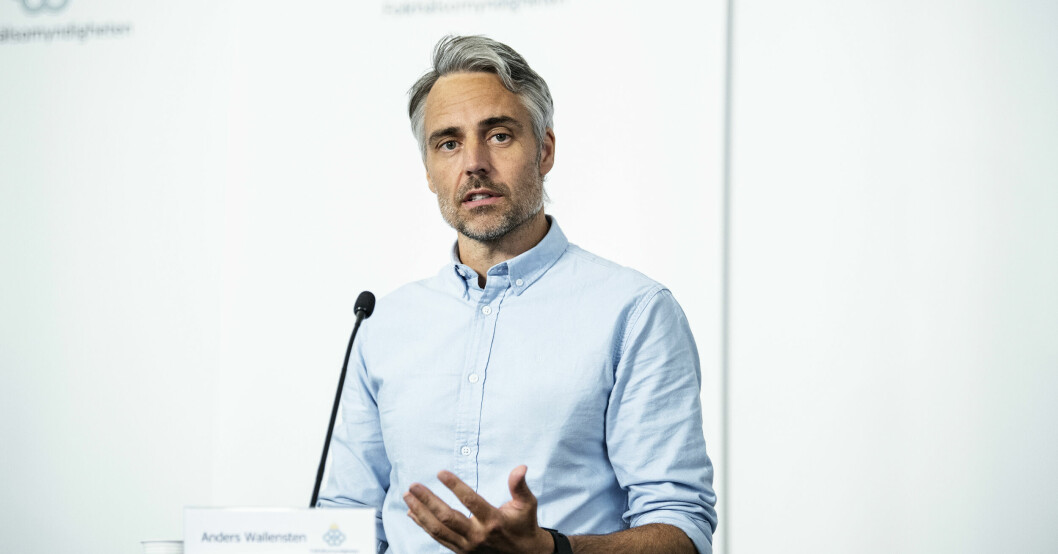 Så här var vi vana att se Anders. Anders Wallensten på en presskonferens