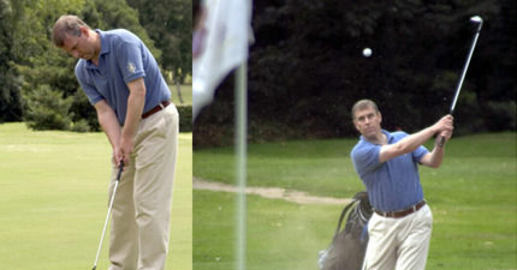 Prins Andrew älskar att spela golf. Prins Andrew älskar att spela golf.
