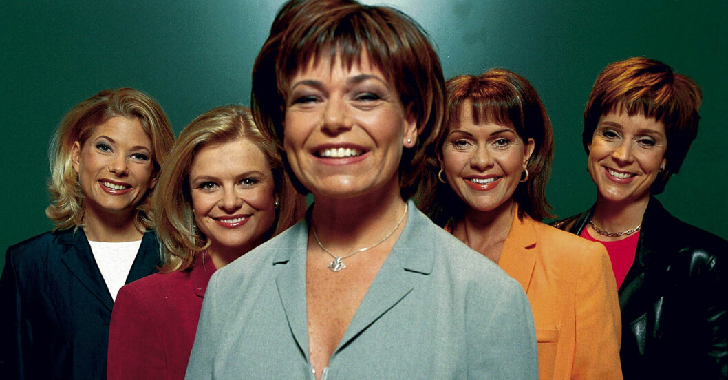 Så här startade det! Anna Lindmarker värvades till TV4 från SVT 2001. Fr.v.: Petra Nordlund, Ulrika Nilsson, Lotta Mossberg, Anna Lindmarker och Unni Jerndal. Foto: Olle Sporrong