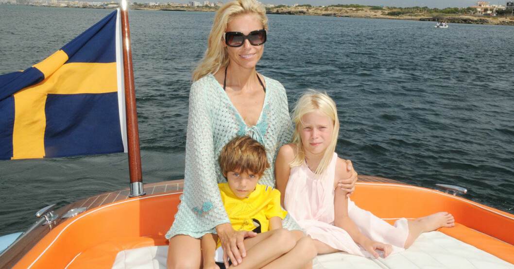 Anna Anka och barnen Ethan och Elli.