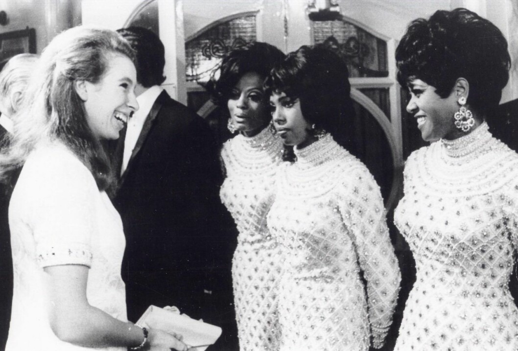 Anne möter The Supremes på London Palladium. 1968. Prinsessan Anne