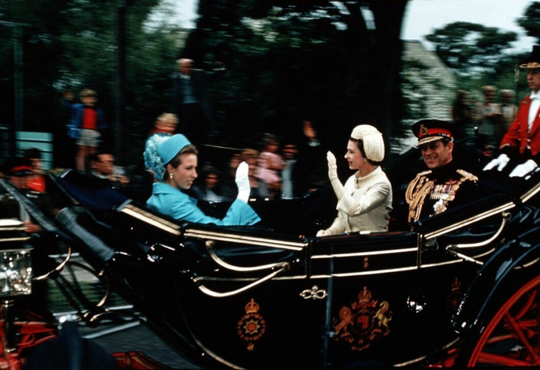 Med föräldrarna, 1970. Prinsessan Anne