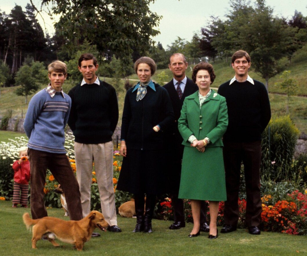 Anne med familjen på Balmoral, 1976. Prinsessan Anne