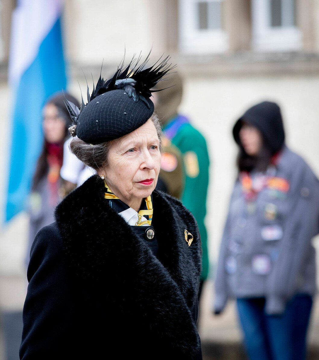 Prinsessan Anne vid Jeans begravning