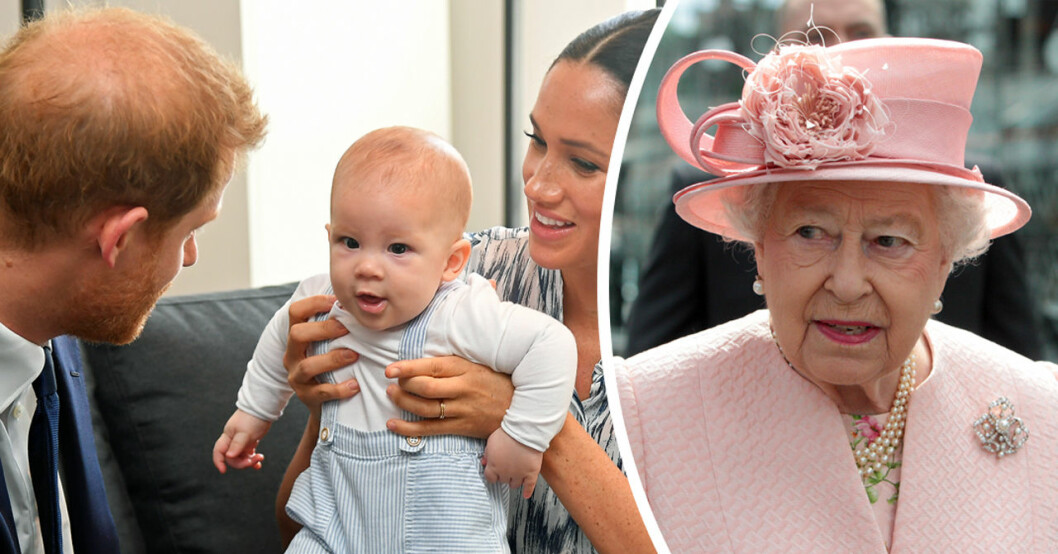 drottning elizabeth archie meghan markle
