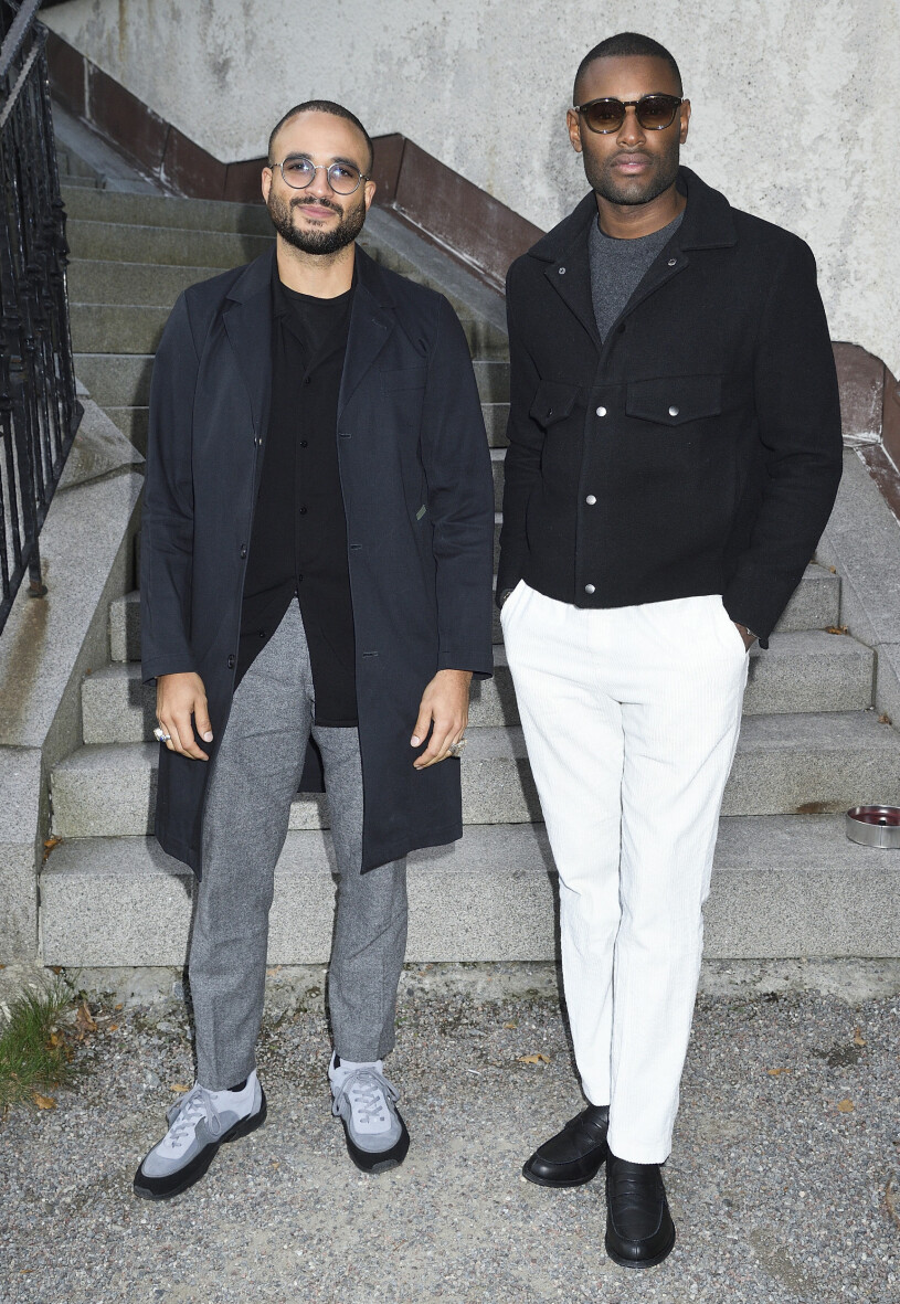Artisten Kim Cesarion och modellen Roger Dupé trivdes ypperligt i minglet!