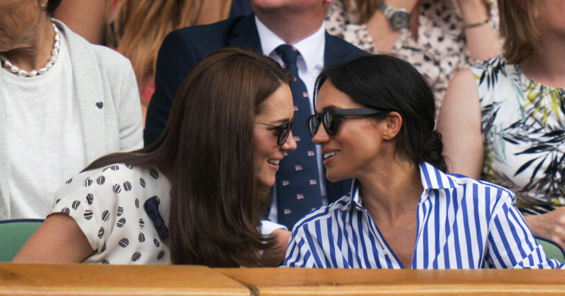 Även de två svägerskorna Kate och Meghan trivdes utmärkt ihop.