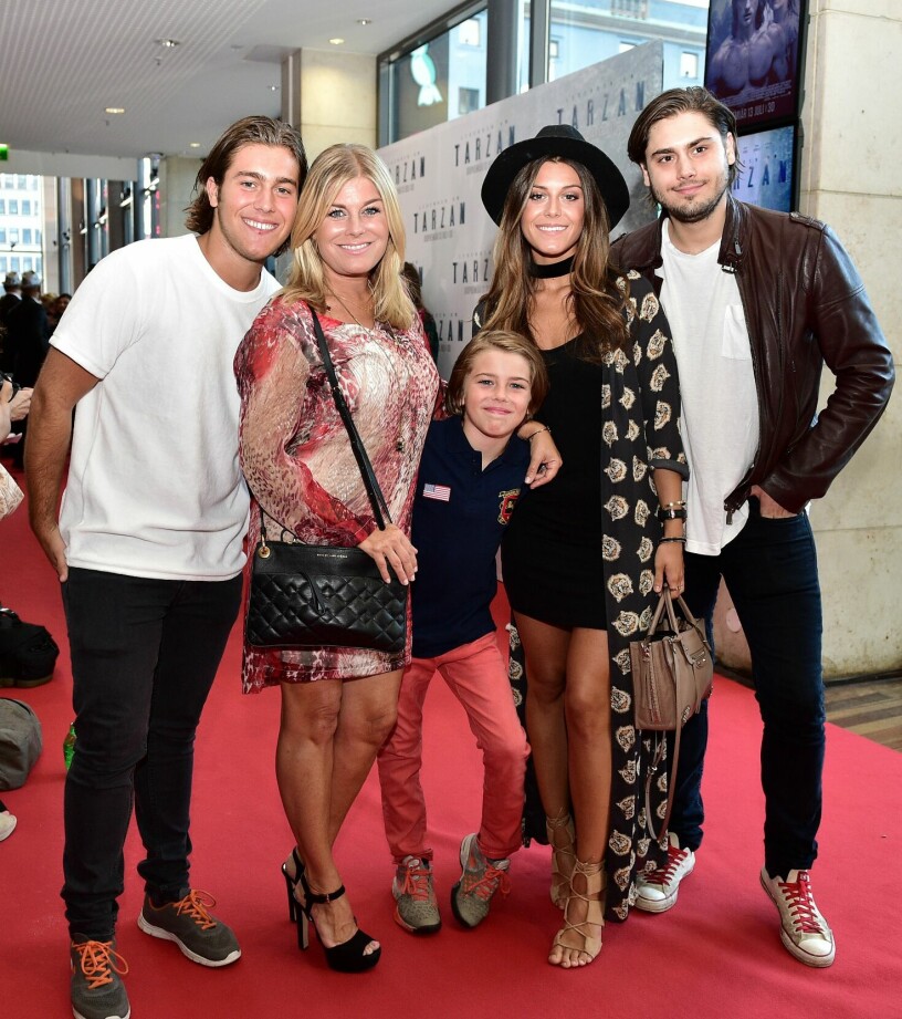 Från vänster: Benjamin, Pernilla, Theo, Bianca och Oliver.