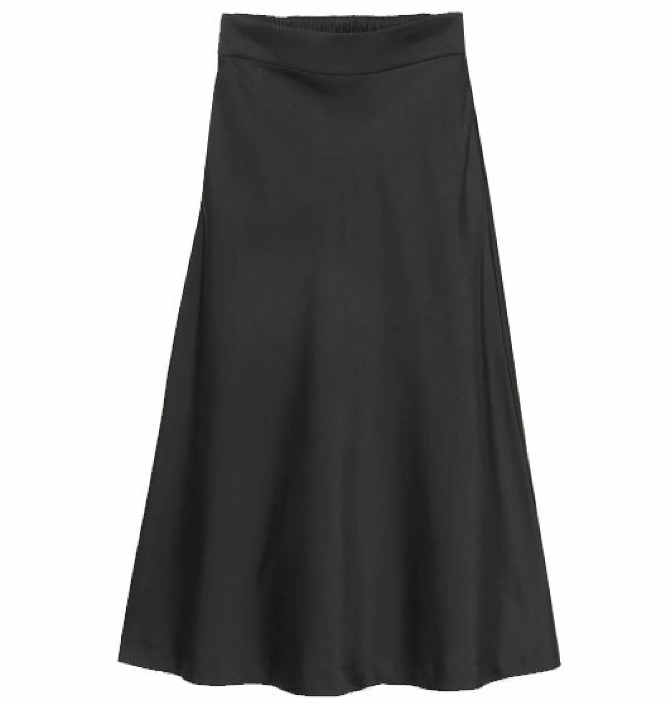 basplagg för dam - svart midikjol i satin från Inwear/MQ Marqet